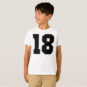 18 - nummer 18 t-shirt (Voorkant volledig)