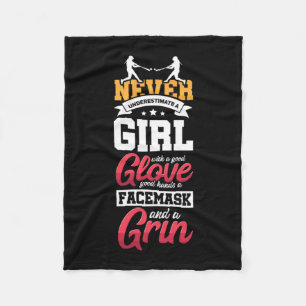 18.Onderschat nooit een meisje met een goede hands Fleece Deken