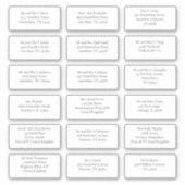 18 Ontvanger Huwelijk Gast Naam Adressen Serif Sticker (Voorkant)