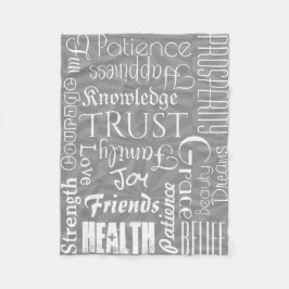 18 Persoonlijke namen of woorden Beste geweren Fleece Deken