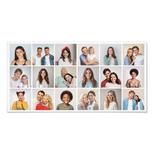 18 Photo Collage de couleurs modifiable Élargissem (Devant)