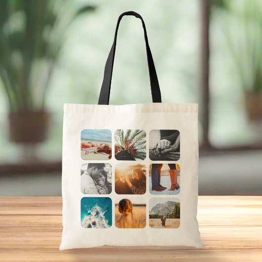 18 Photo Double Sided Black Handle Carry Bag Tote Bag