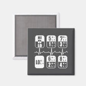 18 Speeds Shift Trucker Heartbeat Funny Truck  Magneet (Voorkant / Achterkant)