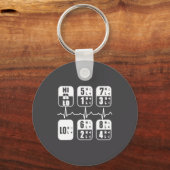 18 Speeds Shift Trucker Heartbeat Funny Truck  Sleutelhanger (Voorkant)