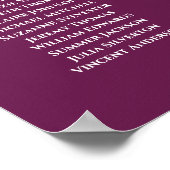 18 Tableau Élégant Mariage Cassis (Coin)