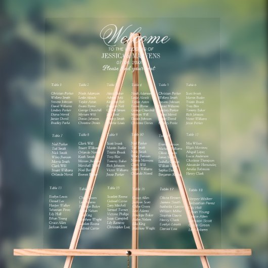 18 Tableau Élégant Tableau des sièges mariages mod (Neutre)