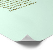 18 Tableau Mariage Plat Mint Vert & Or (Coin)