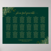 18 Tableau Mariage Siège Emerald Green Gold (Devant)