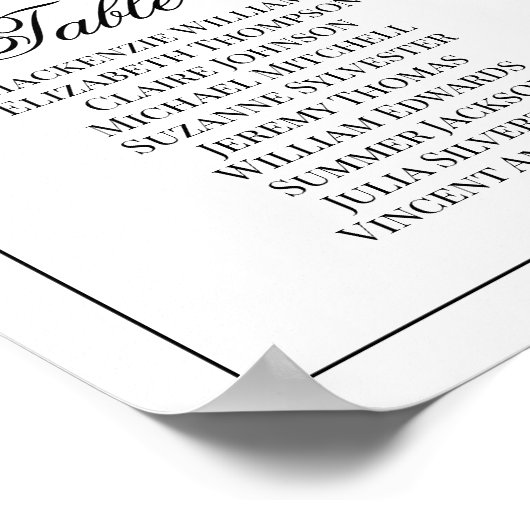 18 Tableau Mariage simple d'élégance (Coin)