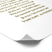 18 Tableau Or & blanc Simple Mariage Tableau de si (Coin)