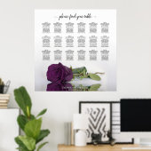 18 Tableau Plum violet Rose Mariage Siège (Bureau à domicile)
