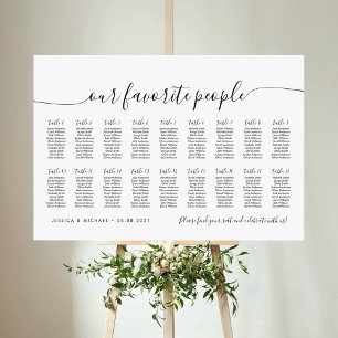18 Tafel Elegant Onze Geliefde Mensen Zitplaatsind Poster
