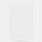 18 Tafel Elegante Moderne bruiloft zitkaart Acryl Bord (Hoek)