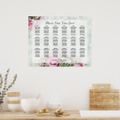 18 Tafel roze rozen weddenschappen Poster (Keuken)