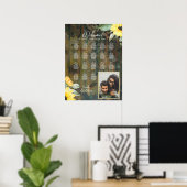 18 Tafel Rustisch Hout ZONNLOWERS FOTOZITTING Poster (Thuiskantoor)
