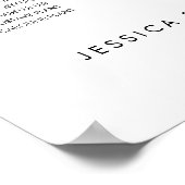 18 Tafels Modern Vind uw zitplaatskaart Poster (Hoek)