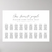 18 Tafels Onze favoriete Mensen Zitschema Plan Poster (Voorkant)