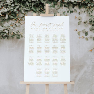18 Tafels Stoelenkaart van Onze Favoriete Mensen Poster