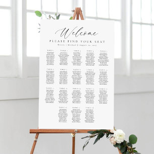 18 Tafels Welkom Zitplaats Chart Poster