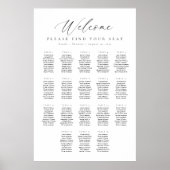 18 Tafels Welkom Zitplaatskaart Poster (Voorkant)