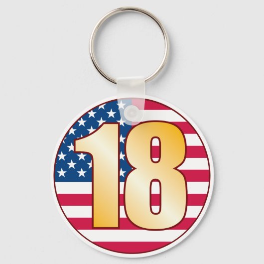 18 USA Gold Sleutelhanger (Voorkant)