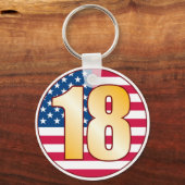 18 USA Gold Sleutelhanger (Voorkant)