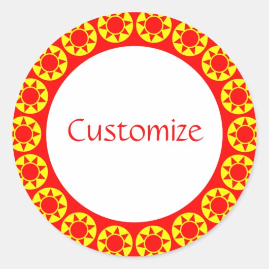 18 uur per dag Sjabloon Ronde Sticker (Voorkant)