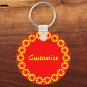 18 uur per dag Sjabloon v1 Sleutelhanger (Voorkant)