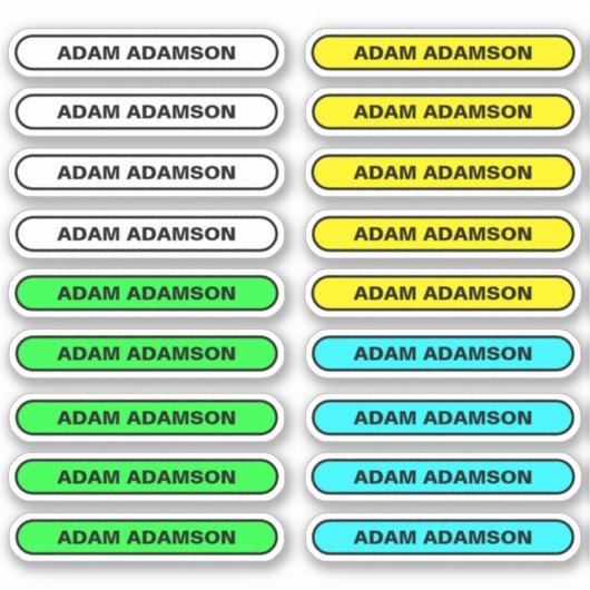 18 Volledige naam Slip Labels - School Student Sti (Voorkant)