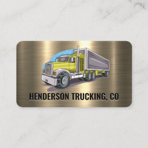 18 Wheeler Trucking metaalgoud Visitekaartje