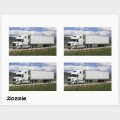 18 Wheeler Vrachtwagen op een sticker (Vel)