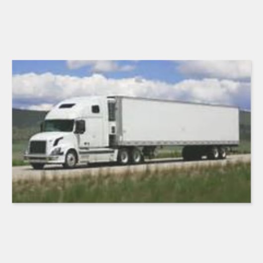 18 Wheeler Vrachtwagen op een sticker (Voorkant)