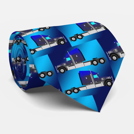 18 Wielwagen op blauw Stropdas (Opgerold)