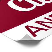 18 x 24-inch Afstuderen rood papier Poster (Hoek)