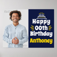 18 x 24-inch Happy Birthday elk jaar Poster papier