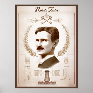 18 x 24-inch Tesla-Poster Poster