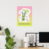 18" X 24" POSTER - MOJITO RECIPE COCKTAIL ART (Bureau à domicile)