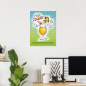 18" X 24" POSTER - PINA COLADA RECETTE COCKTAIL AR (Bureau à domicile)
