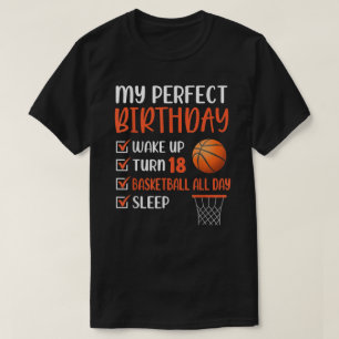 18 Year Old Basketball Birthday Party 18th Boy Bda T-shirt