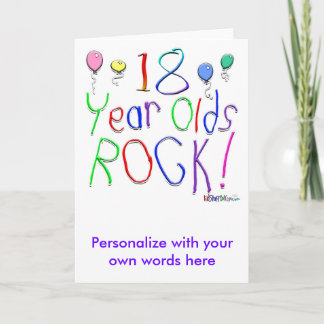 18 Year Olds Rock ! Kaart