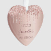 18e 18 verjaardag decoratie roze goud glans (voorkant)