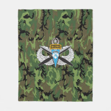 18e Airborne Corps Recondo Camo Fleece Blanket
