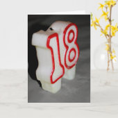 18e Anniversaire Bougie Carte Anniversaire (Fleur jaune)