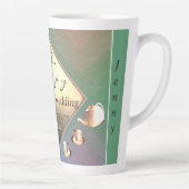 18e anniversaire du Mariage Acquamarine Latte Mug (Droite)
