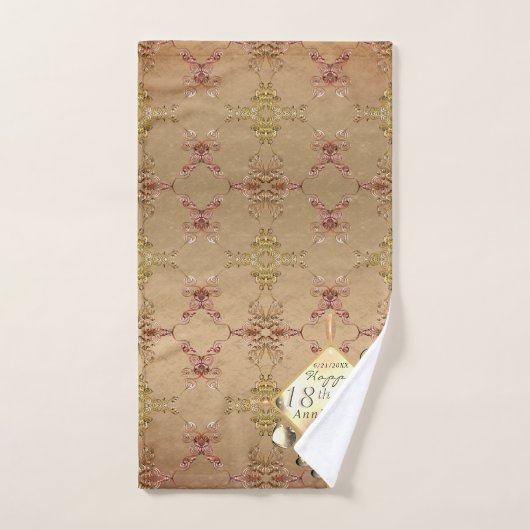 18e anniversaire du Mariage oculaire du chat (Serviette à main)