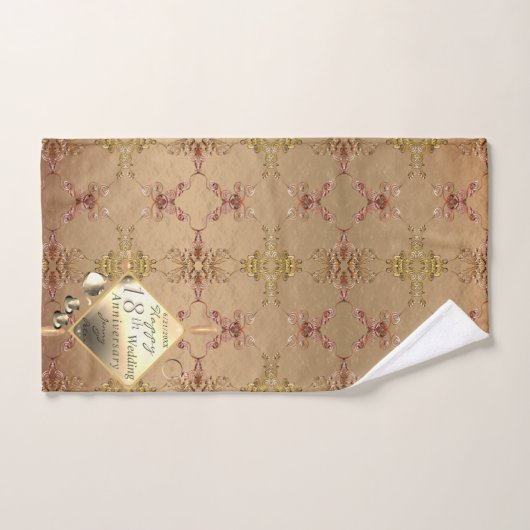 18e anniversaire du Mariage oculaire du chat (Serviette à main)