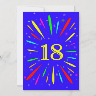 18e anniversaire Fête Invitation Explosion