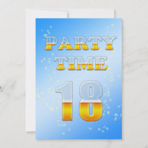 18e anniversaire invitation à la fête avec bière