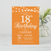 18e anniversaire Invitation Orange (Debout devant)