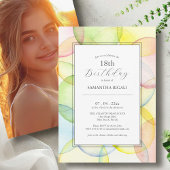 18e anniversaire Invitations multicolores